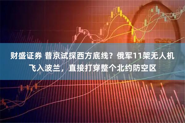 财盛证券 普京试探西方底线？俄军11架无人机飞入波兰，直接打穿整个北约防空区