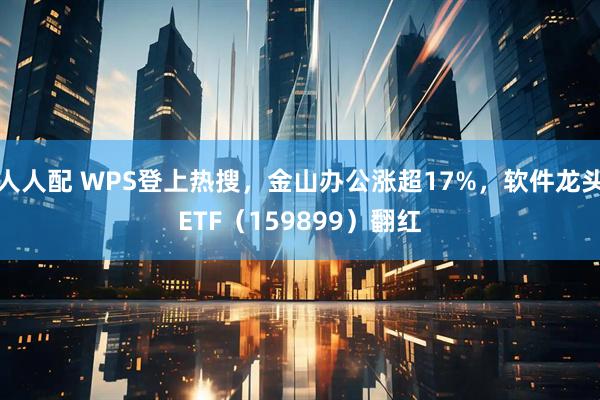 人人配 WPS登上热搜，金山办公涨超17%，软件龙头ETF（159899）翻红